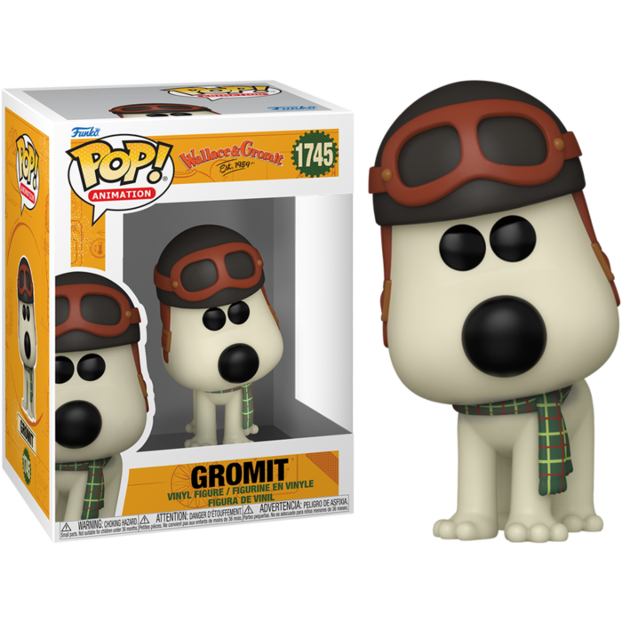 Wallace &amp; Gromit: Vengeance Most Fowl - Gromit with Aviator&#39;s Hat Pop! Vinyl Figure