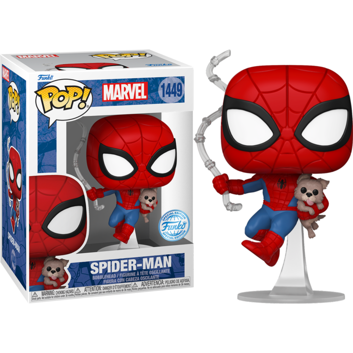 Marvel Comics - Spiderman with &quot;Sandwich the Dog&quot; Pop! Vinyl Figure