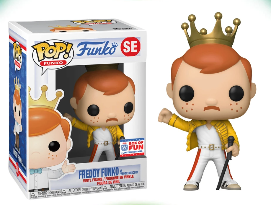 Freddy Funko as Freddie Mercury Pop! Vinyl Figure ( Box Of Fun Exclusive)