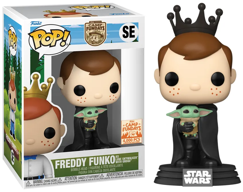 Freddy Funko- Freddy Funko as Luke Skywalker with Grogu Pop! Vinyl Figure ( Camp Fundays Exclusive)