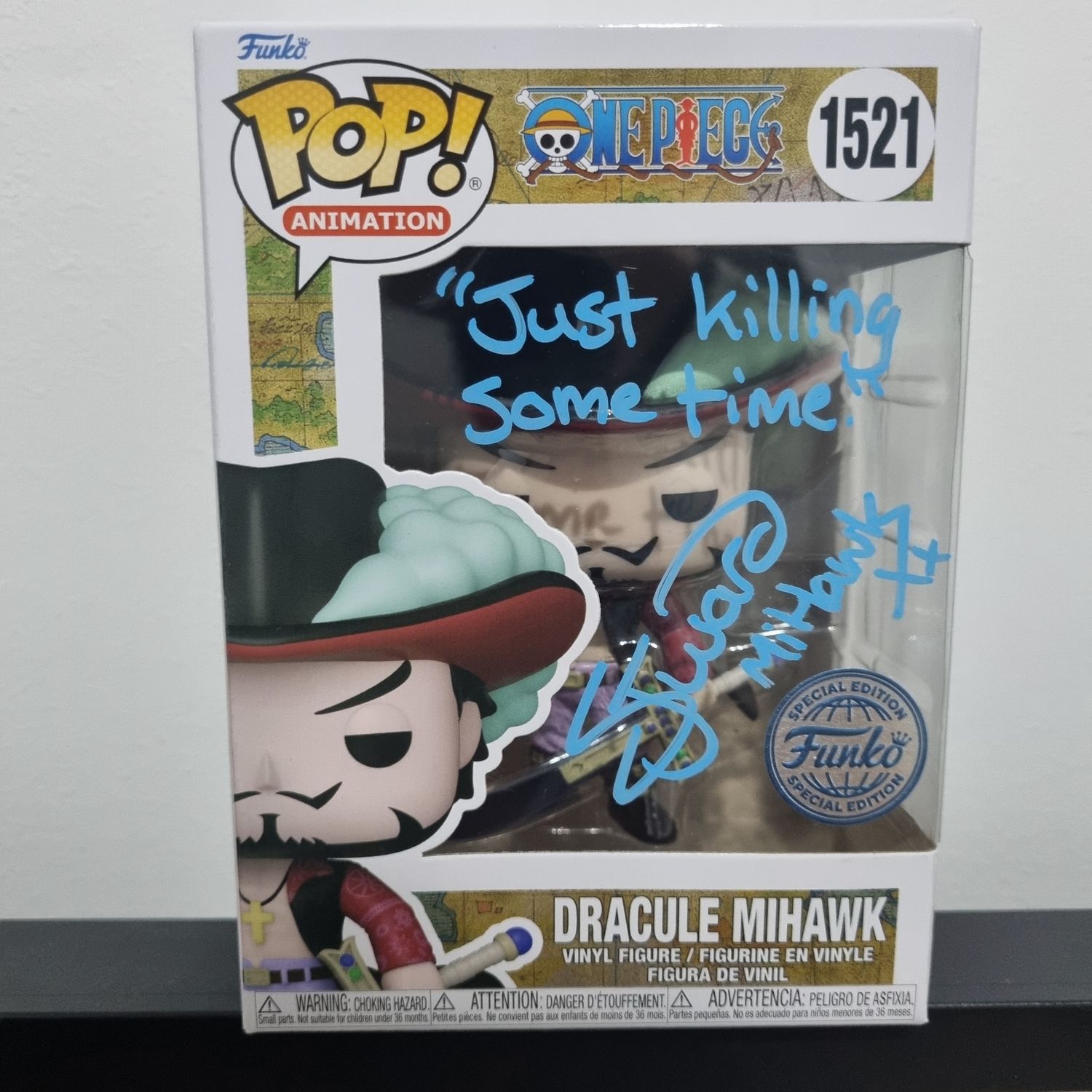 One Piece - Dracule Mihawk Pop! Vinyl Figure (Autographed Steven John Ward)