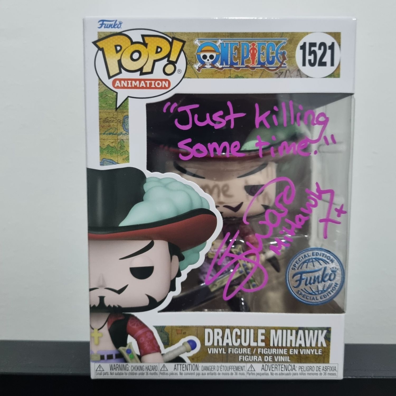 One Piece - Dracule Mihawk Pop! Vinyl Figure (Autographed Steven John Ward)