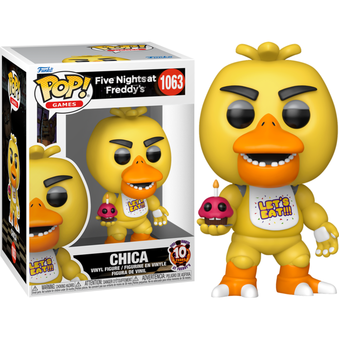 Five Nights at Freddy&#39;s: 10th Anniversary - Chica with Cupcake Pop! Vinyl Figure