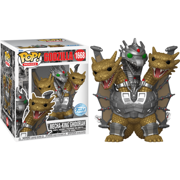 Godzilla vs. King Ghidorah (1991) - Mecha-King Ghidorah 70th Anniversary Super Sized 6&quot; Pop! Vinyl Figure