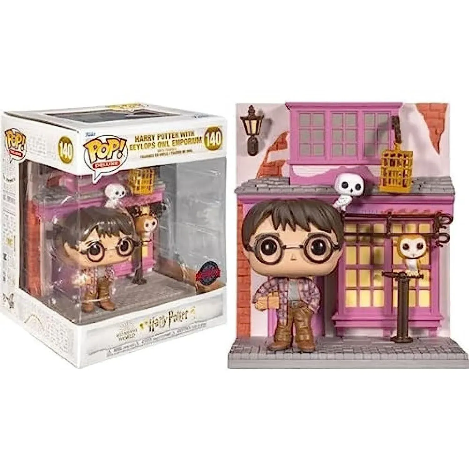 Harry Potter - Harry Potter with Eeylops Owl Emporium Diagon Alley Diorama Deluxe Pop! Vinyl Figure
