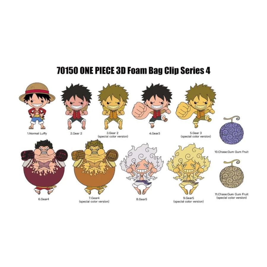 One Piece - 3D PVC Bag Clips Blind Bag Series 4 (1 Single Bag)