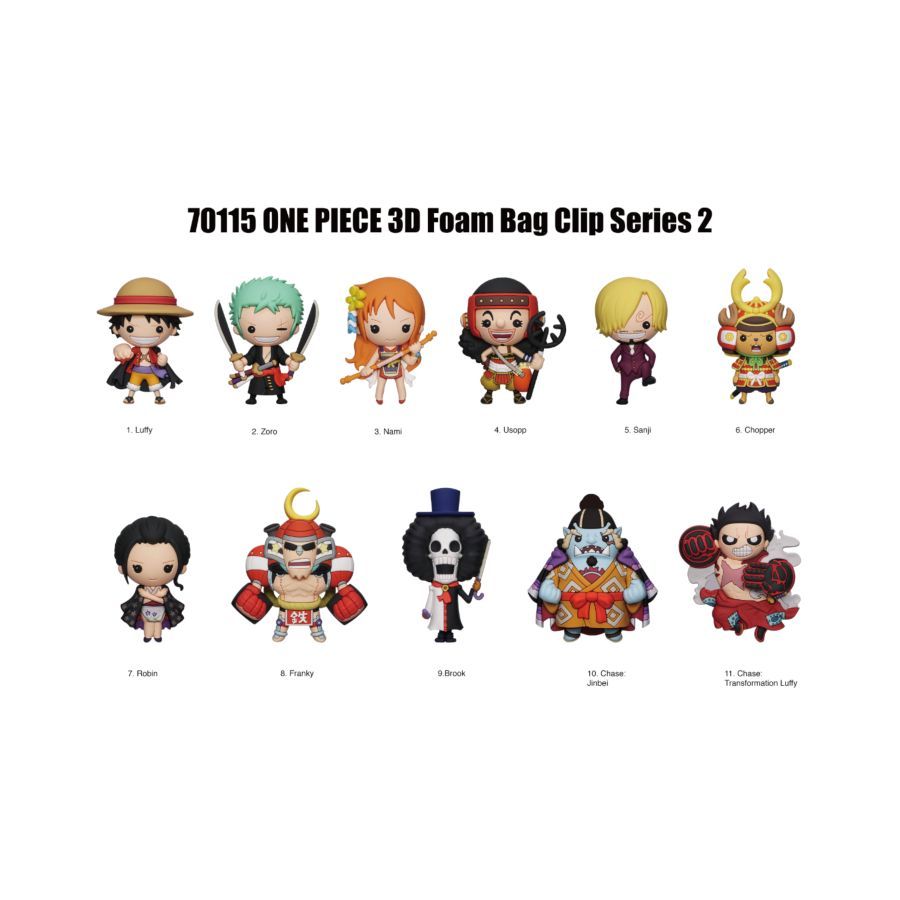 Pre-Order: One Piece - 3D PVC Bag Clips Blind Bag Series 2 (1 Single Bag)