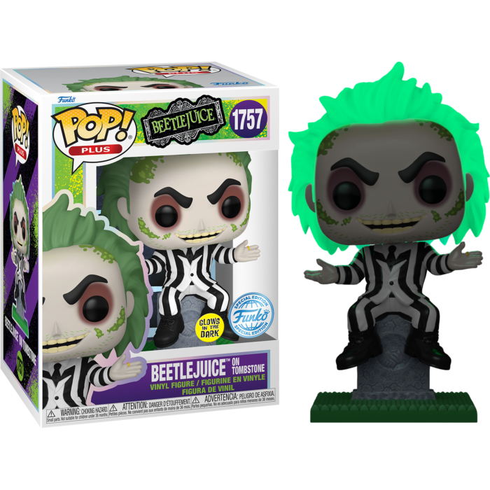 Beetlejuice - Beetlejuice on Tombstone Glow in the Dark Pop! Vinyl Figure