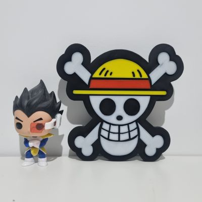3D Print Logo- One Piece Skull Straw Hat view 2 - Mighty Toys Australia