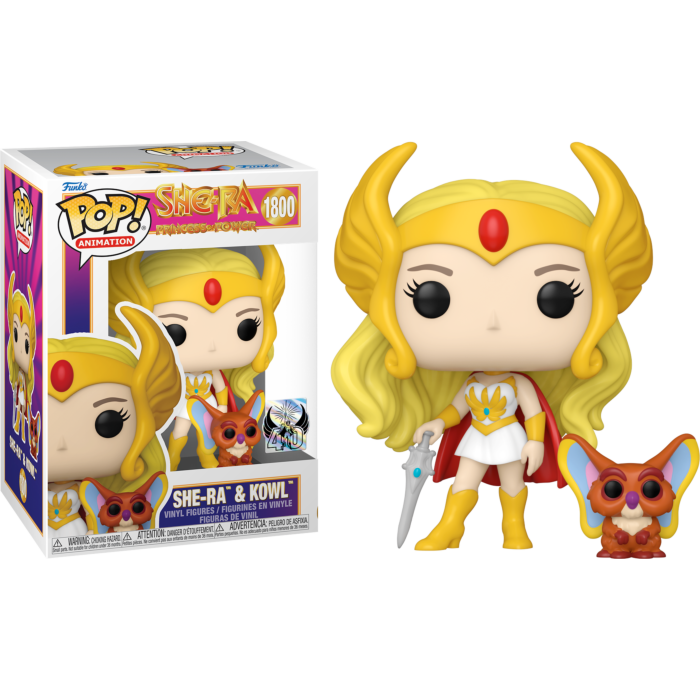 She-Ra: Princess of Power - She-Ra &amp; Kowl 40th Anniversary Pop! Vinyl Figure
