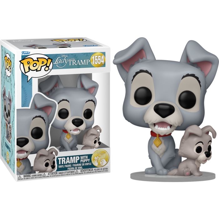 Lady and the Tramp (1955) - Tramp with Puppy 70th Anniversary Pop! Vinyl Figure