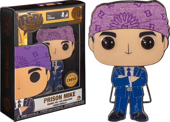 The Office- Prison Mike 4” Pop! Enamel Pin Pop! (Chase Edition)