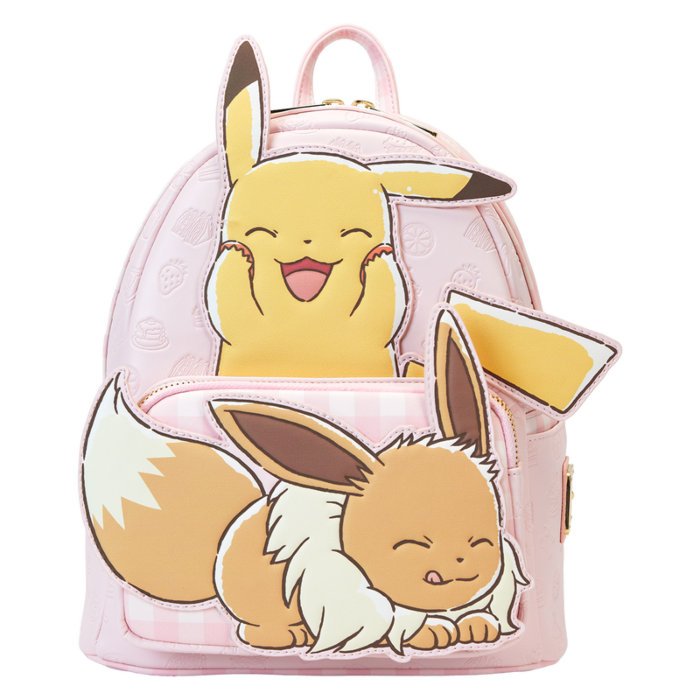 Pokemon - Pikachu &amp; Eevee 10&quot; Faux Leather Mini Backpack