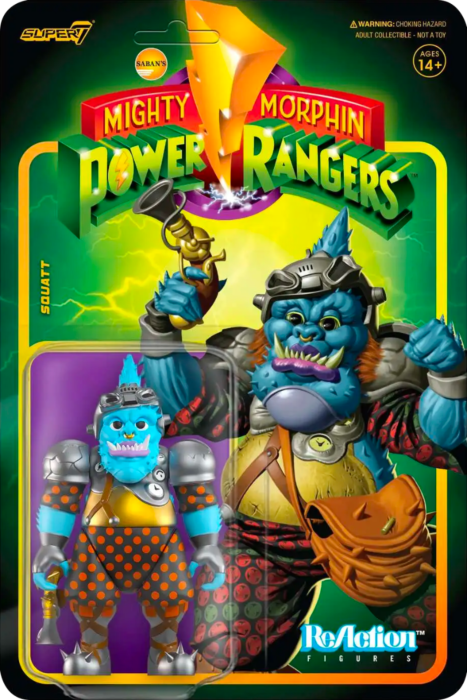 Mighty Morphin Power Rangers - Squatt ReAction 3.75” Action Figure