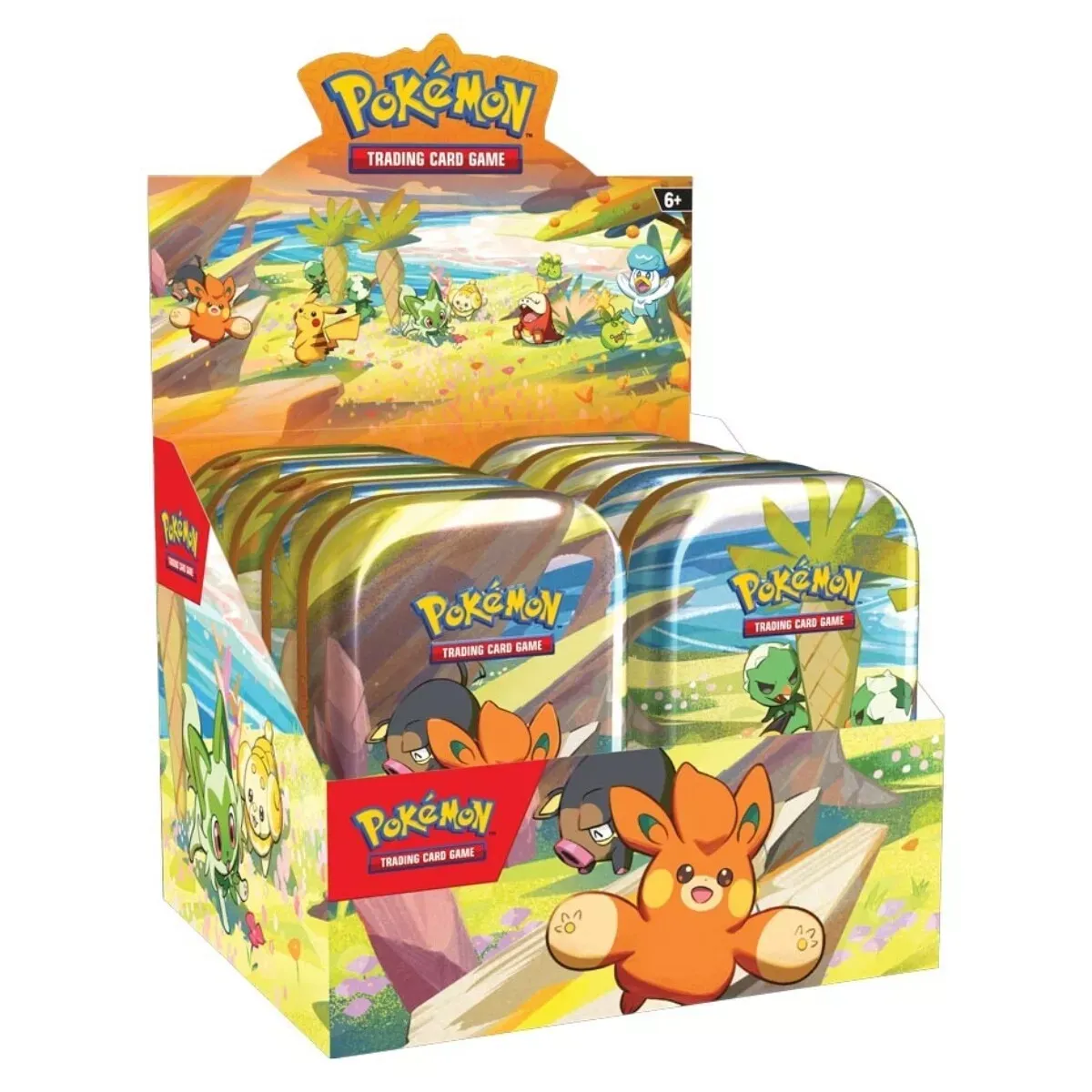 Paldea Friends Pokemon Mini Tin Display of 10 Sealed