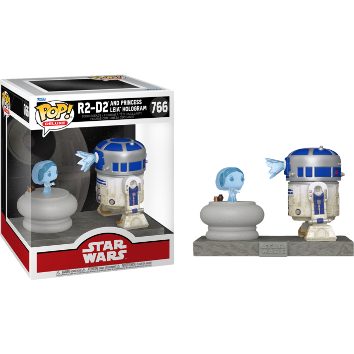 Star Wars - R2-D2 &amp; Princess Leia Hologram Deluxe Pop! Vinyl Figure