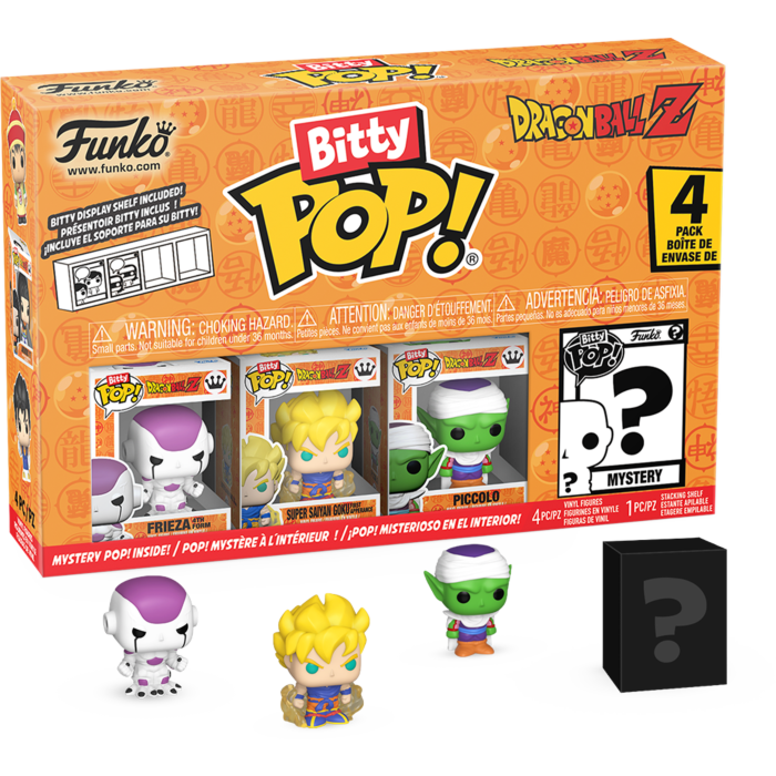 Dragon Ball Z - Frieza, Super Saiyan Goku, Piccolo &amp; Mystery Bitty Pop! Vinyl Figure 4-Pack