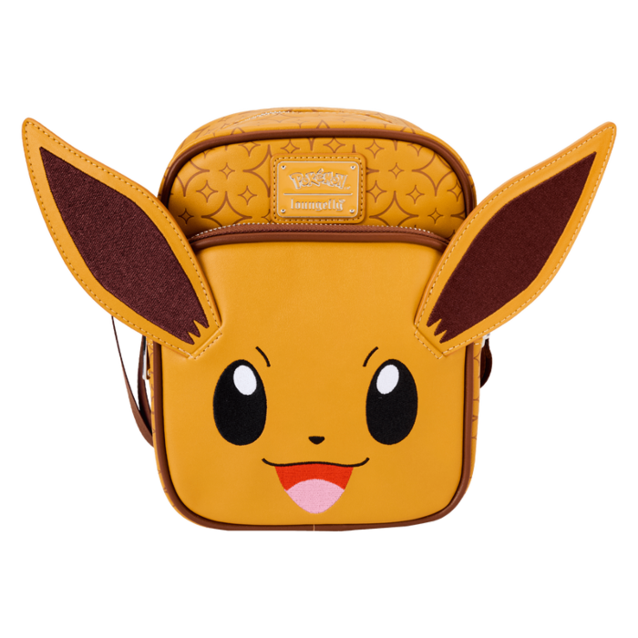 Pokemon - Eevee 8&quot; Faux Leather Passport Crossbody Bag