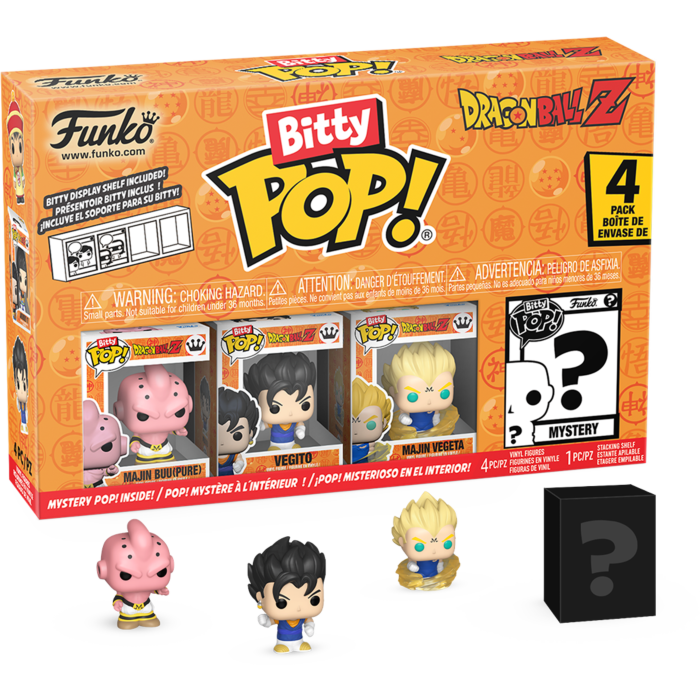 Dragon Ball Z - Majin Buu (Pure), Vegito, Majin Vegeta &amp; Mystery Bitty Pop! Vinyl Figure 4-Pack