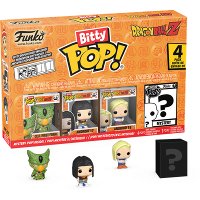 Dragon Ball Z - Cell (First Form), Android 17, Android 18 &amp; Mystery Bitty Pop! Vinyl Figure 4-Pack