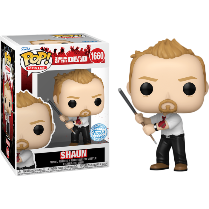 Shaun of the Dead - Shaun with Pool Cue Pop! Vinyl Figure