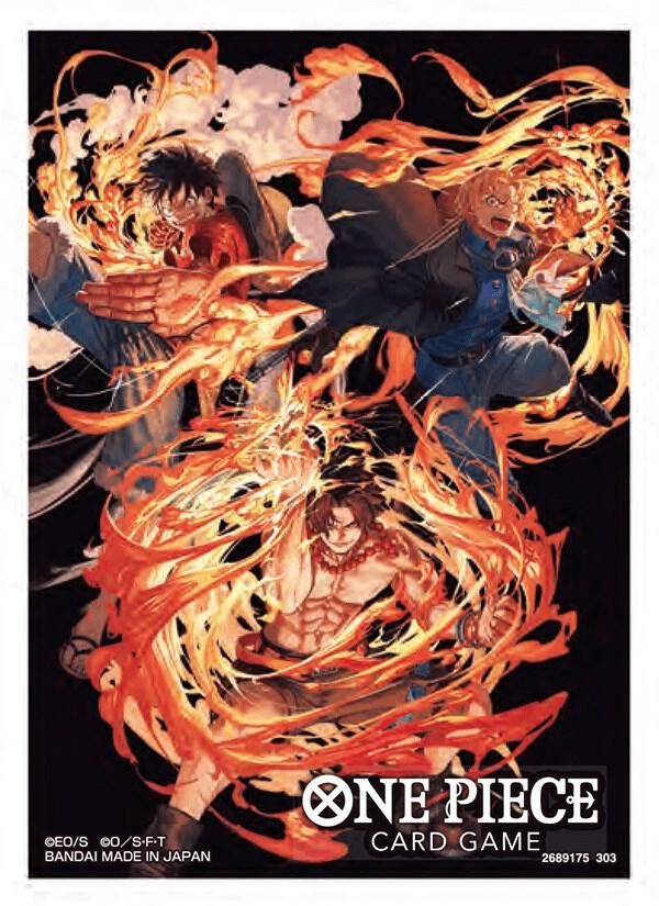 One Piece 2023 Card Game Championship Limited Sleeve Ace, Sabo, Luffy (pack of 10)