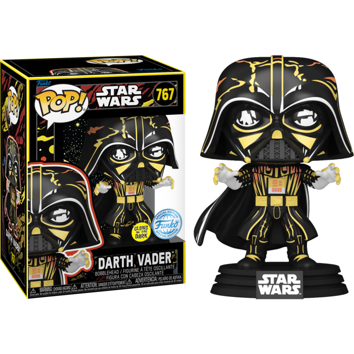 Star Wars - Darth Vader (Retro) Glow in the Dark Pop! Vinyl Figure