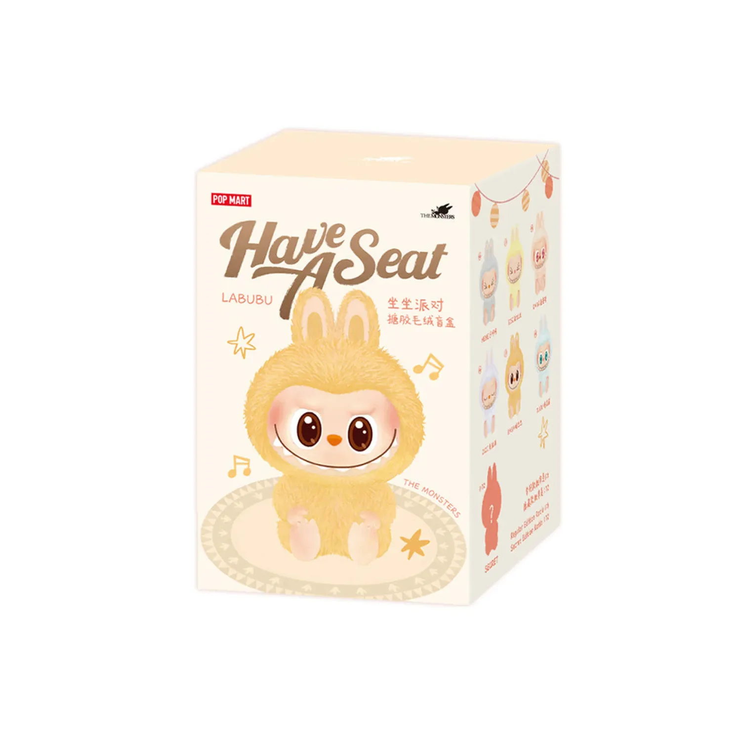 POP MART The Monsters LABUBU Have a Seat Vinyl Plush Pendant Face Sealed (1 Blind Box)  (100% Authentic)