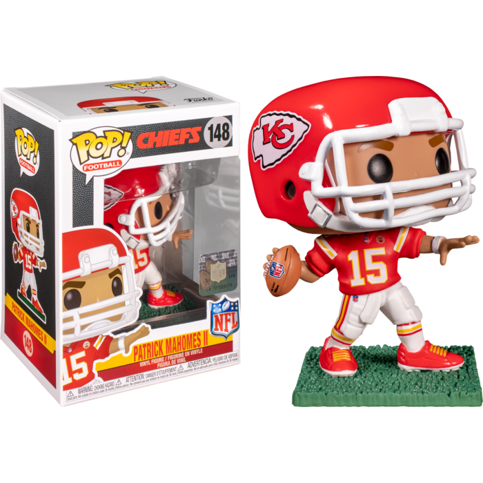 NFL Football - Patrick Mahomes Kansas City Chiefs with Helmet Pop! Vinyl Figure