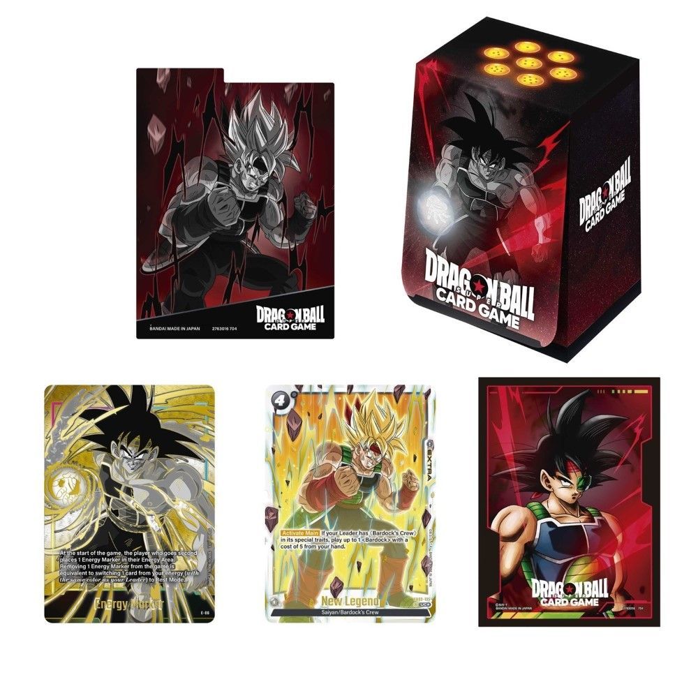 Dragon Ball Super Card Game: Fusion World – Official Card Case &amp; Sleeves Set 1: Bardock