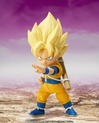 Pre-Order: S.H.FIGUARTS Super Saiyan Son Goku (Mini) Daima Figure view 2 - Mighty Toys Australia