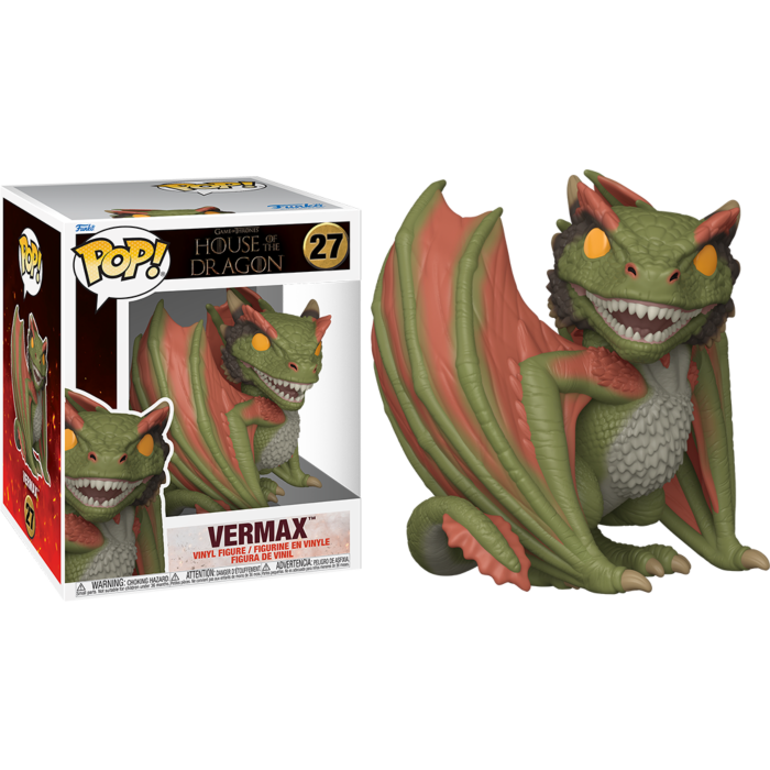 Pre-Order: Game of Thrones: House of the Dragon - Vermax 6&quot; Super Sized Pop! Vinyl Figure