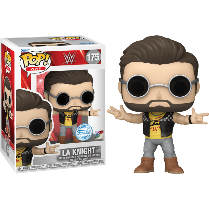 Pre-Order: WWE - LA Knight (Yellow T-Shirt) Pop! Vinyl Figure