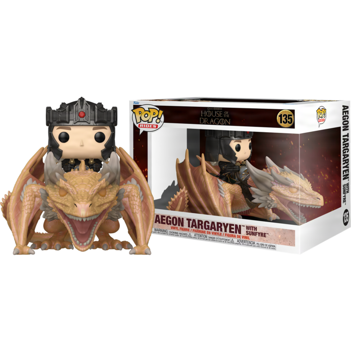 Game of Thrones: House of the Dragon - Aegon Targaryen with Sunfyre Pop! Rides Vinyl Figure