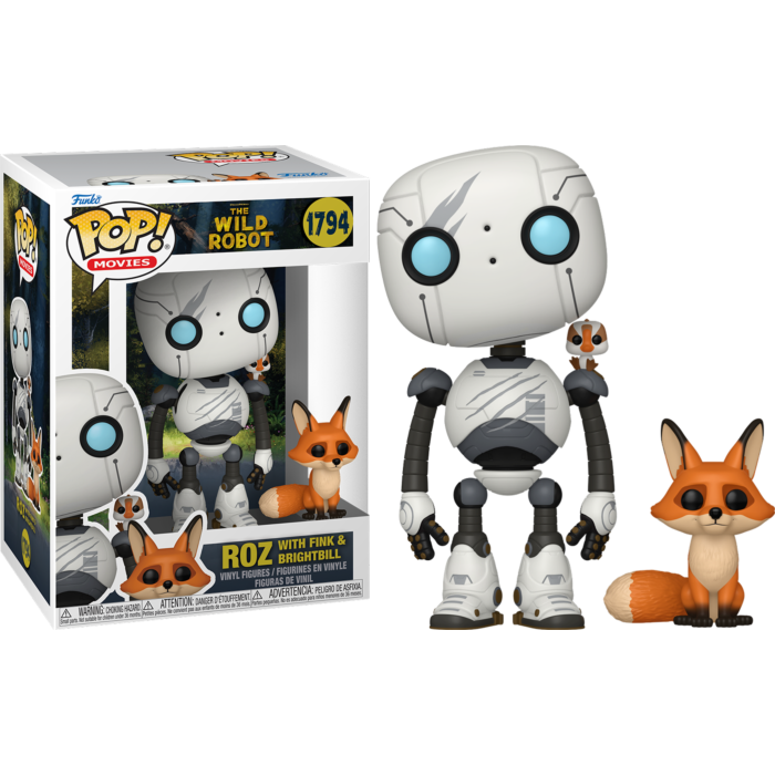 Pre-Order: The Wild Robot - Roz with Fink &amp; Brightbill Pop! Vinyl Figure