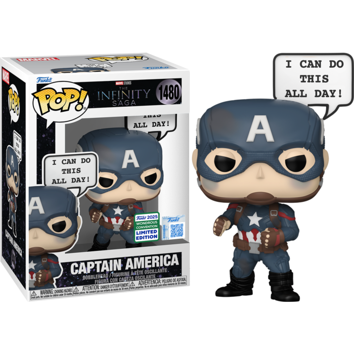 Marvel: The Infinity Saga - Captain America &#39;I Can Do This All Day&#39; Pop! Vinyl Figure (2025 Wondrous Convention Exclusive)