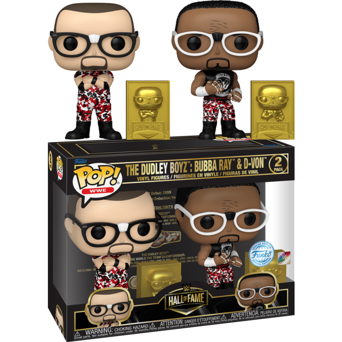Pre-Order: WWE: Hall of Fame - The Dudley Boyz: Bubba Ray &amp; D-Von Pop! Vinyl Figure 2-Pack
