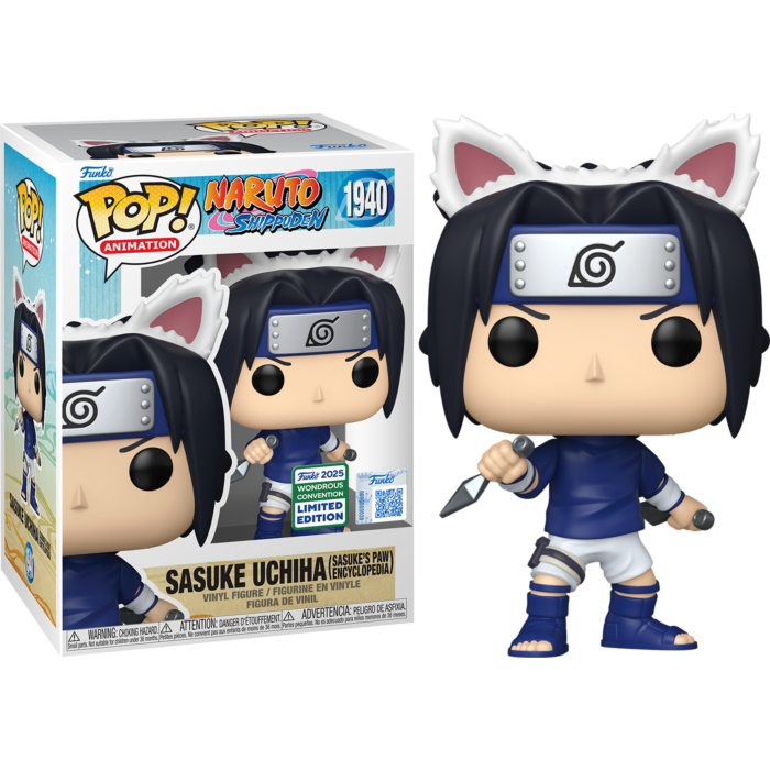 Naruto: Shippuden - Sasuke Uchiha (Sasuke&#39;s Paw Encyclopedia) Pop! Vinyl Figure (2025 Wondrous Convention Exclusive)