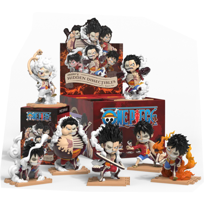 Mighty Jaxx One Piece - Freeny's Hidden Dissectibles Series 06 Luffy's Gears Edition Blind Box Vinyl Figure (Display of 6)