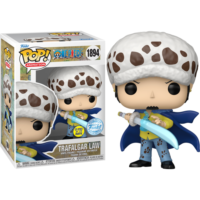One Piece - Trafalgar Law with Blue Anesthesia Glow-in-the-Dark Pop! Vinyl Figure