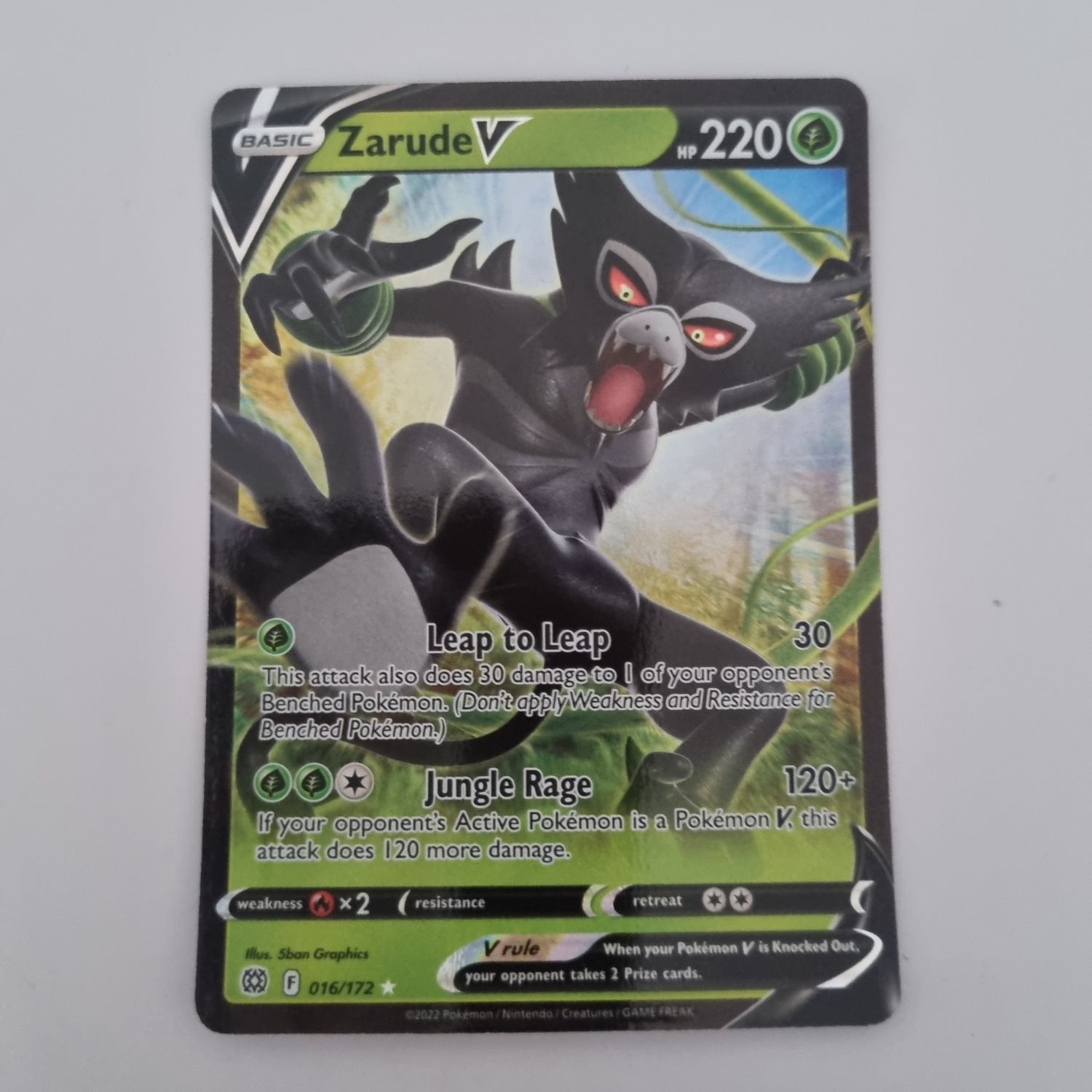 Pokemon Card- V 016/172