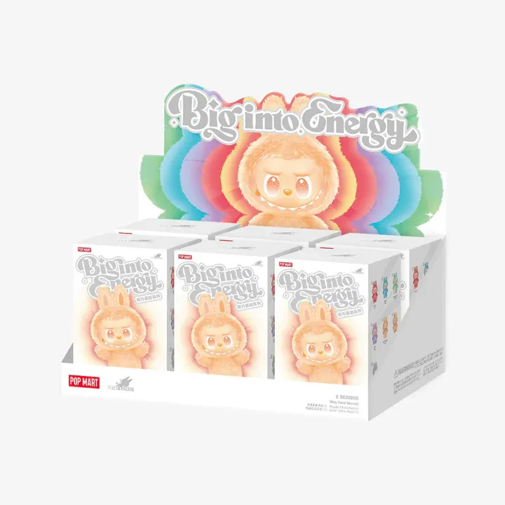 POP MART THE MONSTERS Labubu Big into Energy Series Plush Pendant Blind Box Case (Sealed case of 6 blind boxes)  (100% Authentic)
