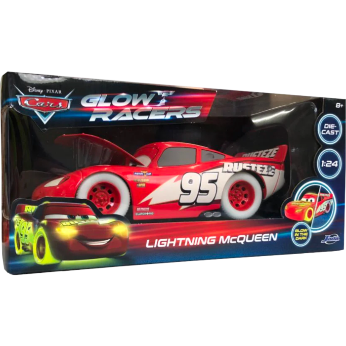 Cars - Lightning McQueen Glow Racers Glow-in-the-Dark 1/24th Die-Cast Vehicle Replica