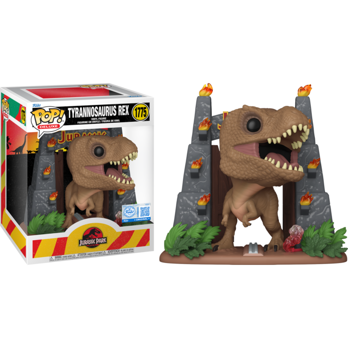 Jurassic Park - Tyrannosaurus Rex with Gates Deluxe Pop! Vinyl Figure