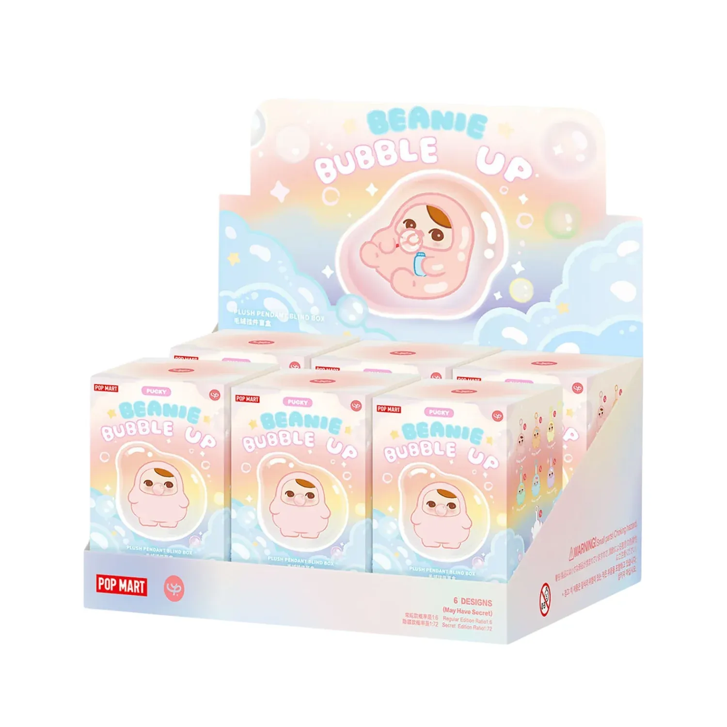 Pre-Order: POP MART PUCKY BEANIE Bubble Up Series Plush Pendant Blind Box (1 Blind Box Sealed)