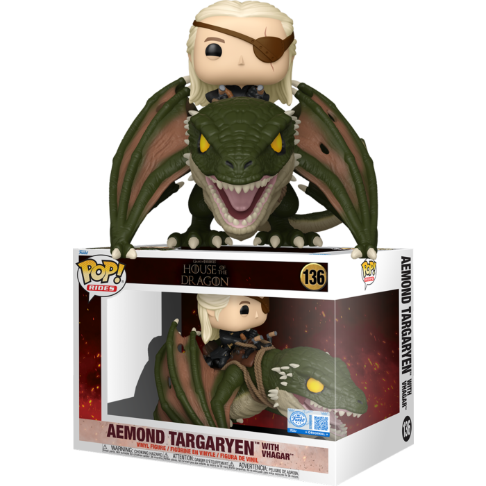 Game of Thrones: House of the Dragon - Aemond Targaryen with Vhagar Pop! Rides Vinyl Figure