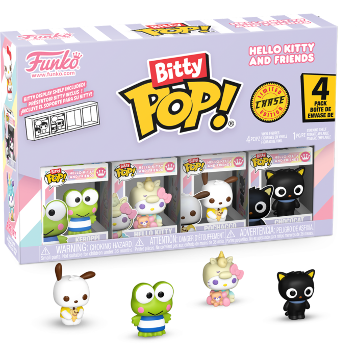 Sanrio - Keroppi, Hello Kitty (Unicorn), Pochacco &amp; Mystery Chase Bitty Pop! Vinyl Figure 4-Pack