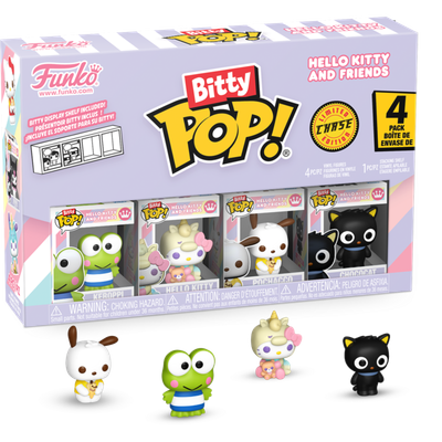 Sanrio - Keroppi, Hello Kitty (Unicorn), Pochacco &amp; Mystery Chase Bitty Pop! Vinyl Figure 4-Pack