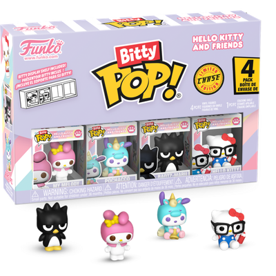 Sanrio - My Melody, Pochacco (Unicorn), Badtz-Maru &amp; Mystery Chase Bitty Pop! Vinyl Figure 4-Pack