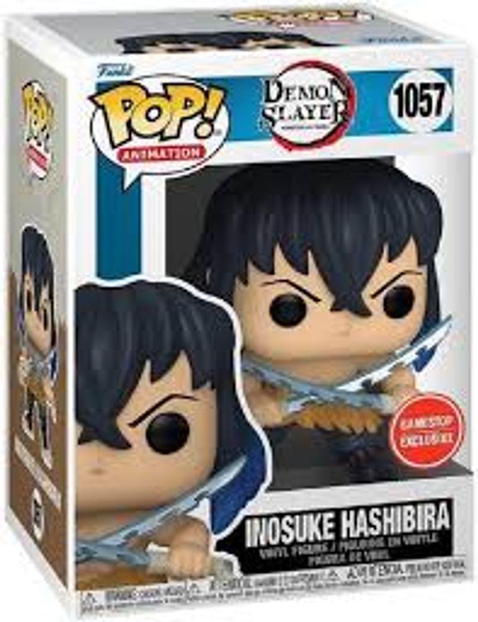 Demon Slayer - Inosuke Hashibira Unmasked Pop! Vinyl Figure (Gamestop Exclusive Sticker)